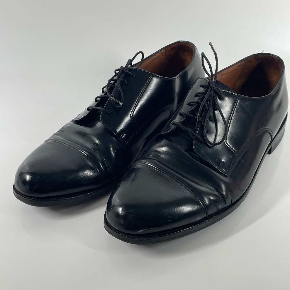 Bostonian Classics Mens 9.5 M Black Leather Cap Toe Derby Dress Shoes 20390